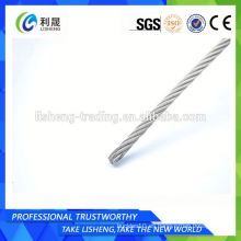 Cuerda de alambre de acero galvanizado recubierto 7x7